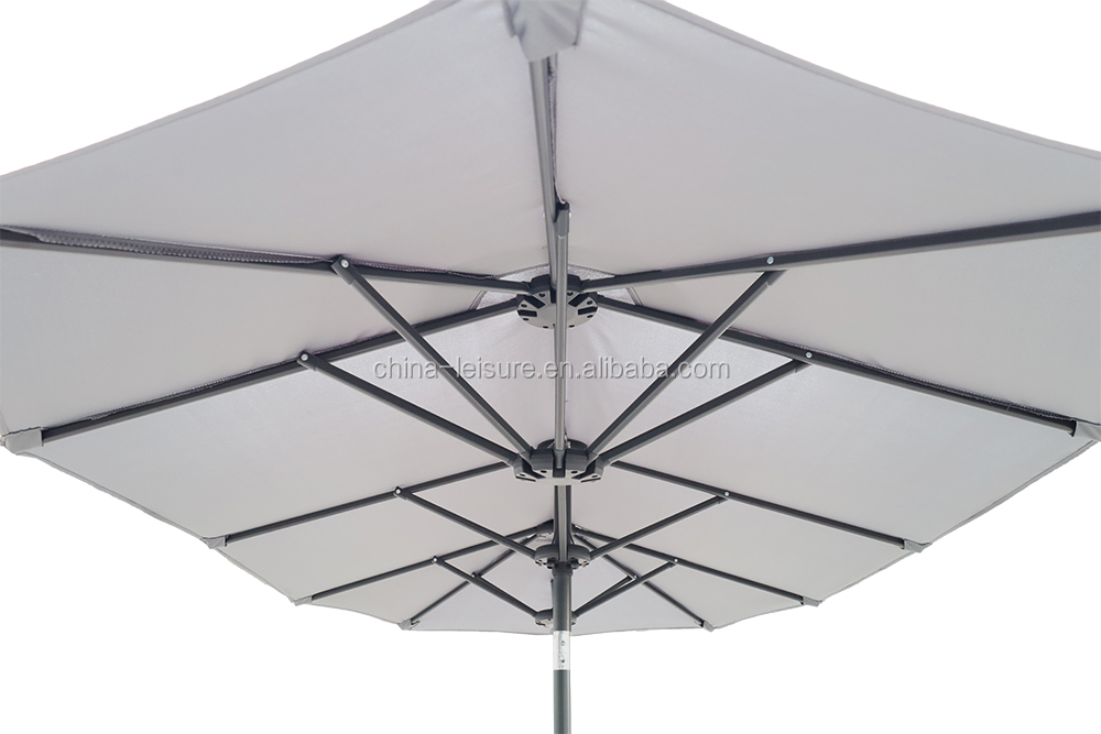 15 ft. Outdoor 3 Head Combined Double Sided Patio Garden Umbrellas Big Size