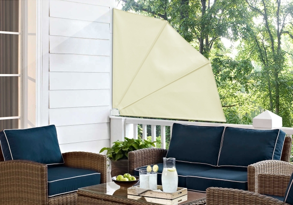 Balcony Terrace Folding Foldable Dome Fan Shape Awning