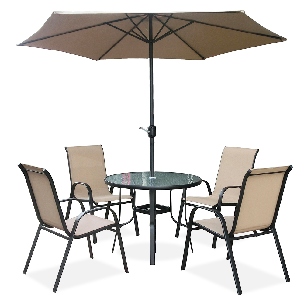 Modern Round Patio Table and Chairs